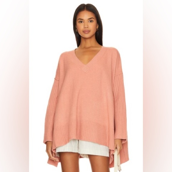Free People Orion Tunic Sweater in Lightest Rose - Picture 1 of 6